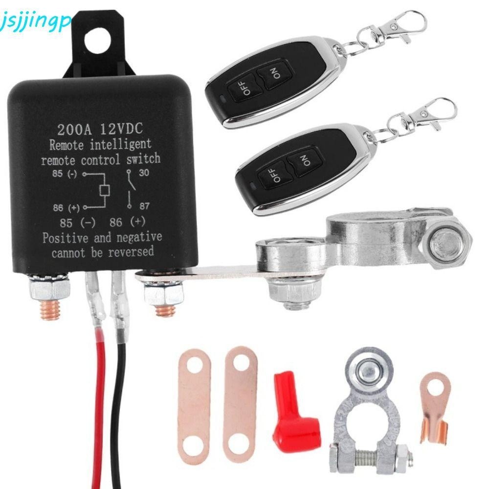 Jsjjingp Battery Disconnect Relay 12 Volt 200A Dual Remote Battery Relay Switch Universal Anti Theft