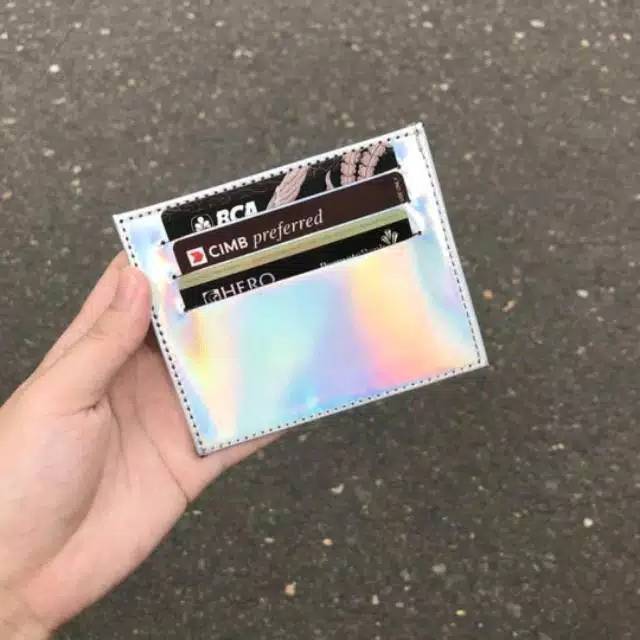 CARD WALLET/RINA CARD HOLDER HOLOGRAM SILVER 6 ช่องใส่การ์ด + ช่อง COOL MONEY 1 ช่อง