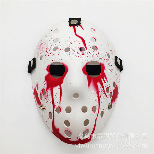 หน้ากากวันสงกรานต์ หน้ากากแฟนซี Amazon หน้ากากปาร์ตี้ฮาโลวีนขายดีสยองขวัญ Blooding Jason Mask หน้ากา