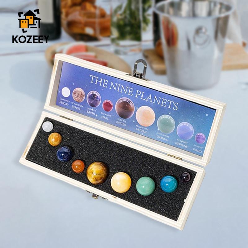 KOZEY 9 ชิ้น Solar System s Office Home Desk Decor สําหรับตกแต่งโต๊ะสํานักงาน