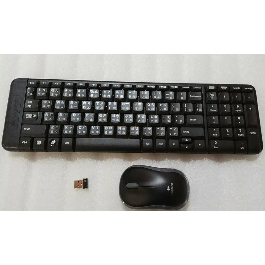 คีย์บอร์ดไร้สาย Logitech K220 ดั้งเดิม (เวอร์ชั่นไต้หวัน)+เมาส์ไร้สาย Logitech M185+ขั้วต่อยอดเยี่ยมของ Logitech