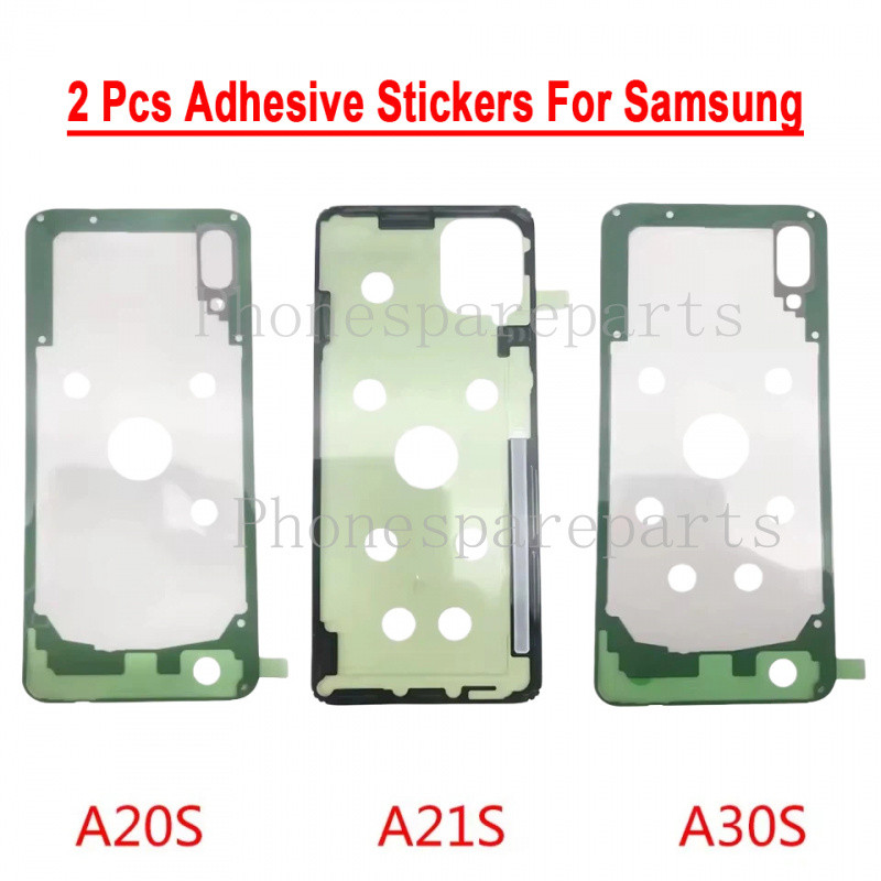 SAMSUNG 2 ชิ้นสําหรับSamsung A72 A71 A51 A31 A41 A21S A20S A30S A32 4G 5G A20 A30 A40 A60 A70 A80 กาวสติกเกอร์ด้านหลังแบตเตอรี่ฝาครอบเทปกันน้ํา