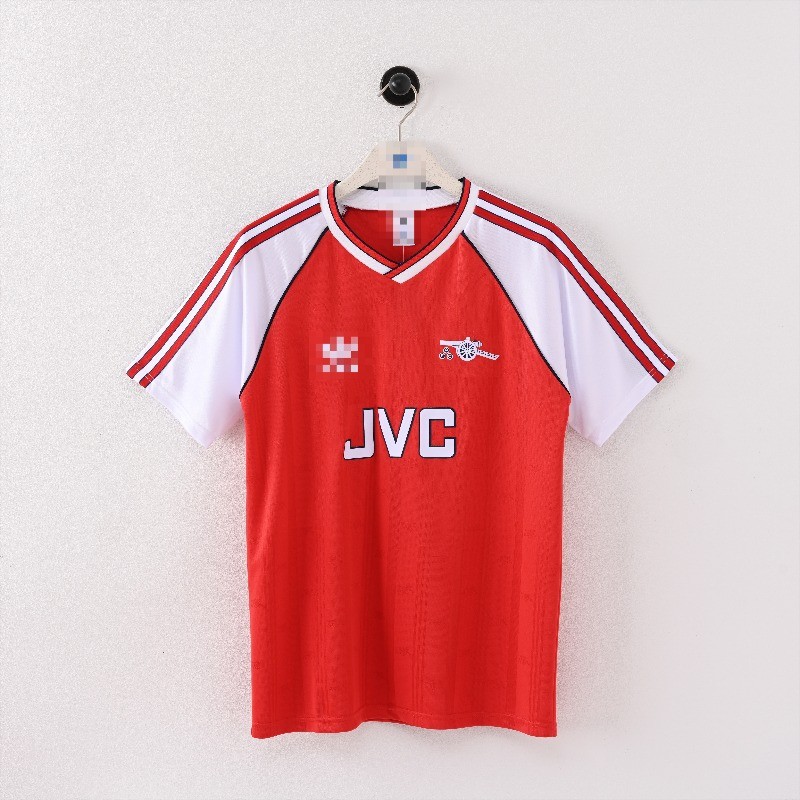Retro 88-90 Arsenal เสื้อฟุตบอลแขนสั้นเหย้า