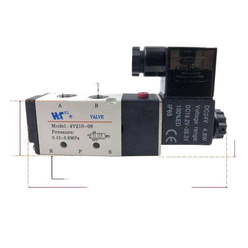 โซลินอยด์วาล์ว 4V210-08 4V310-10 4V410-15 4V110-06 220V 24V