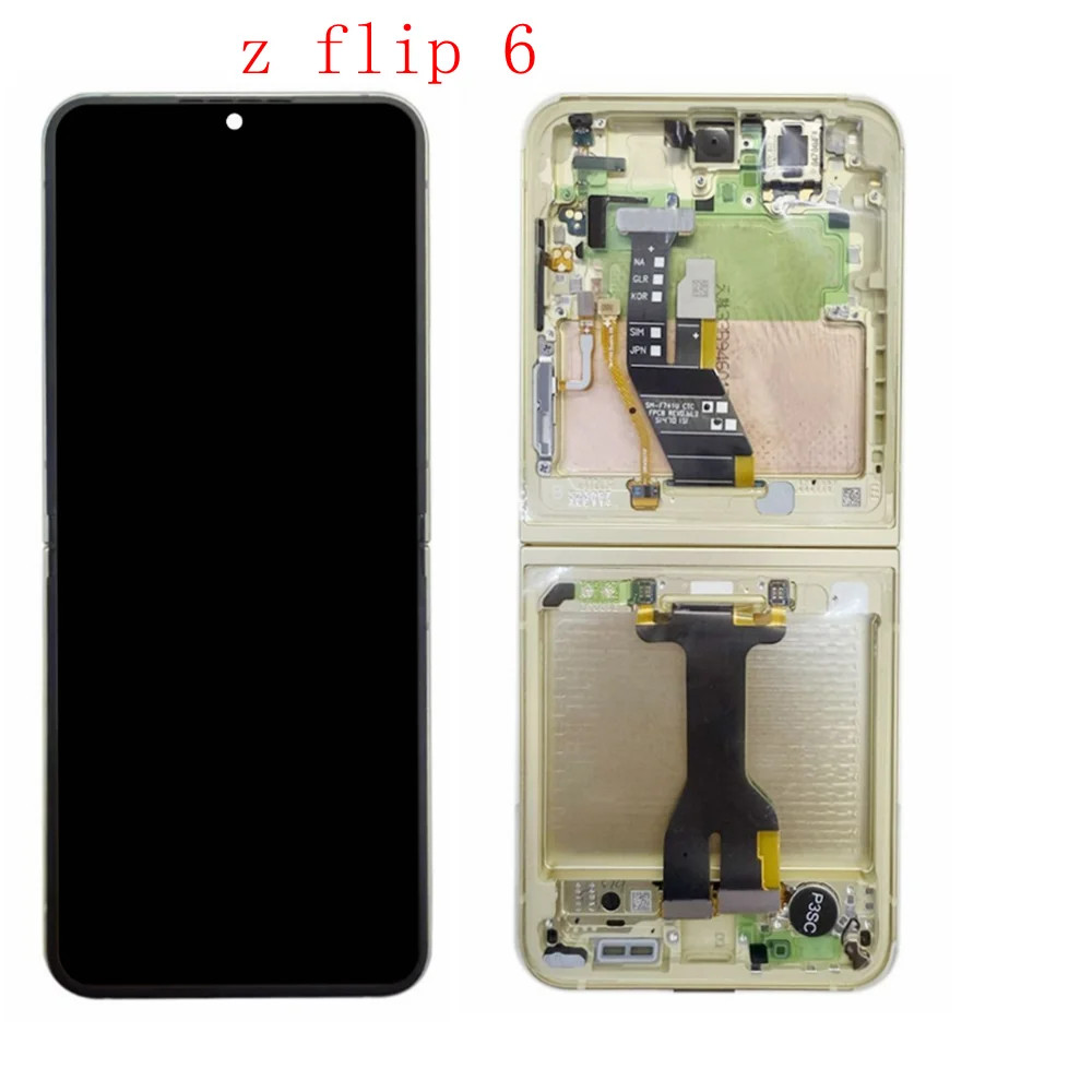 Amoled สําหรับ Samsung Z flip 6 ภายใน F741 จอแสดงผล LCD Touch Screen Digitizer หลัก LCD ภายใน z flip