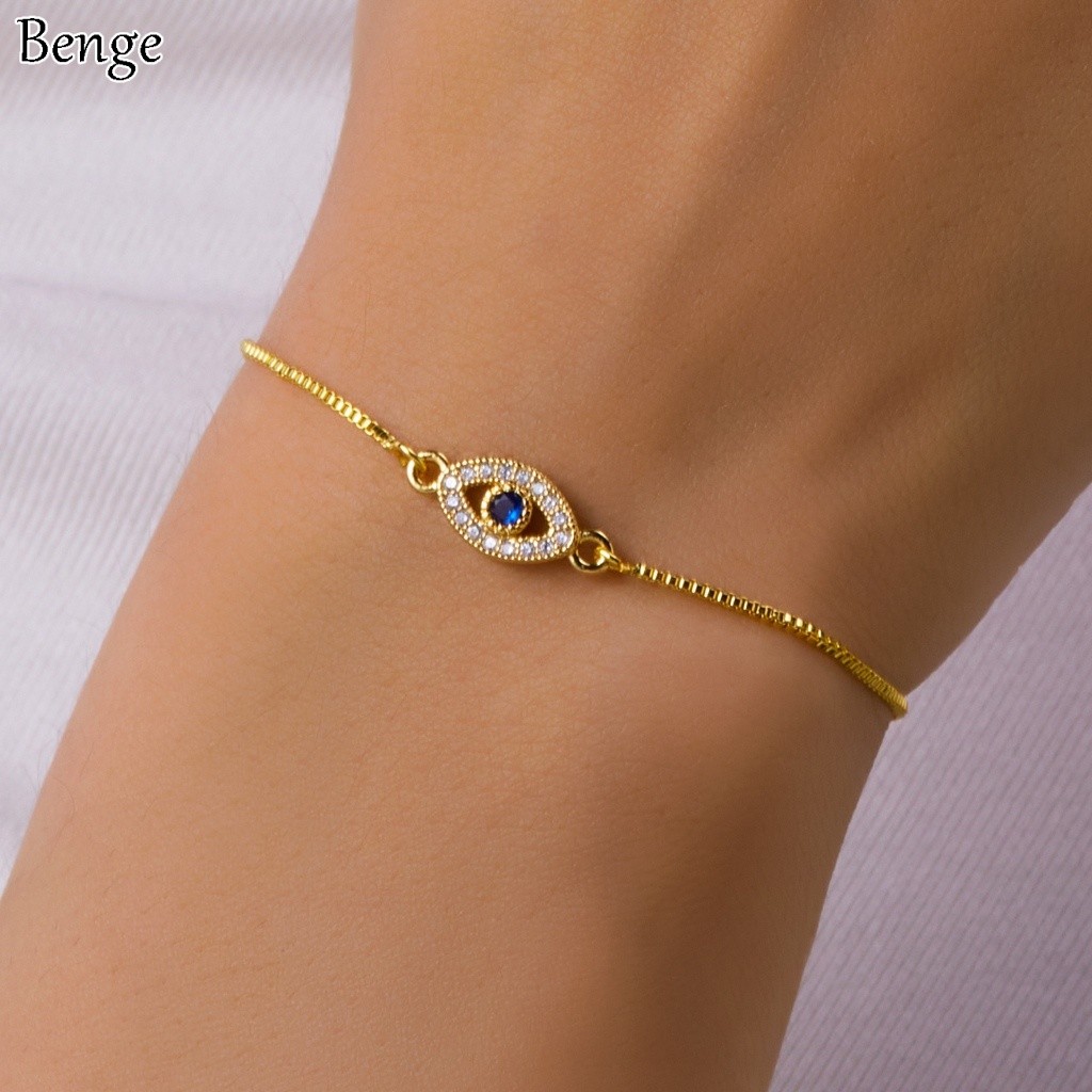 สร้อยข้อมือcharm dainty Benge Evil Eye สำหรับunisex ยืดหยุ่น พร้อมให้เป็นของขวัญและความงาม
