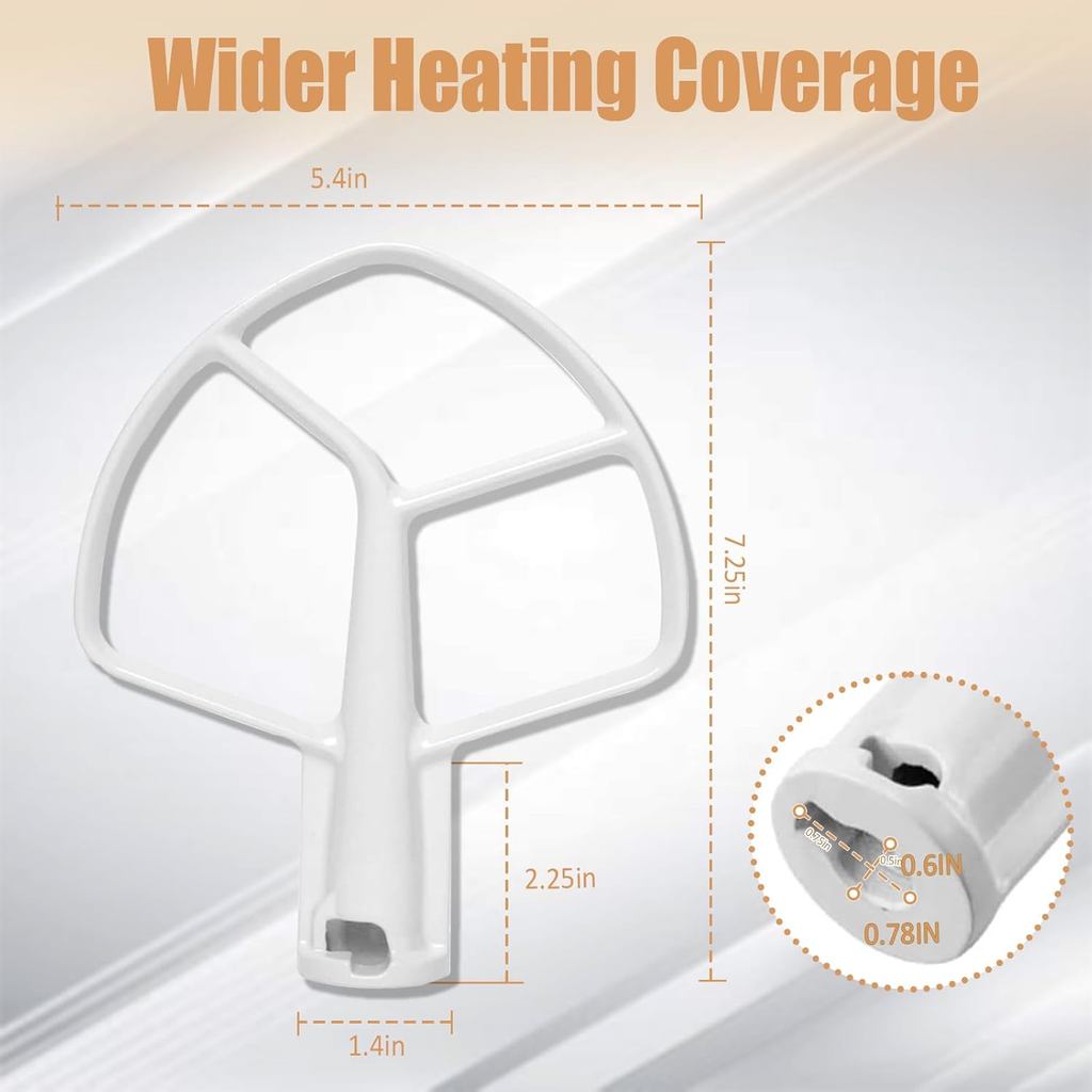 K5AB K5SS Stand Mixer Flat Beater Blade   for KitchenAid Paddle Attachment 5-QT Coated Flat Beater 9