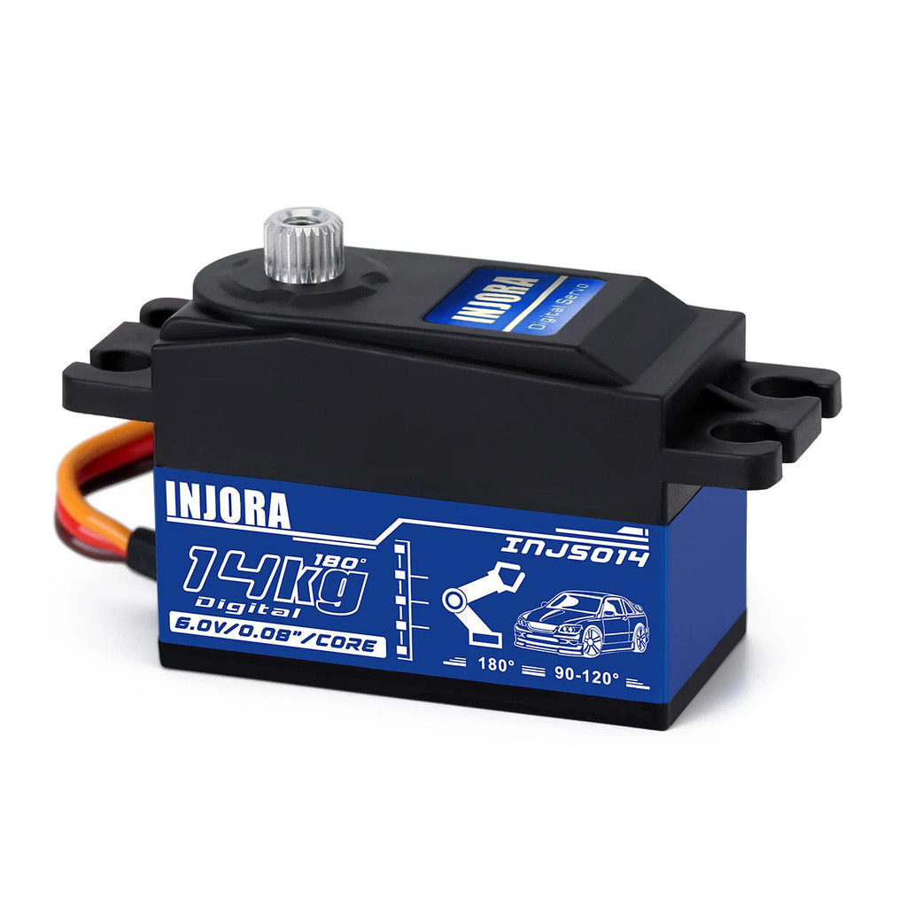 Injs014 14 กก.เกียร์โลหะ Digital Core Servo รายละเอียดต่ําสําหรับ 1/10 Rc On-road Touring Drift รถ T
