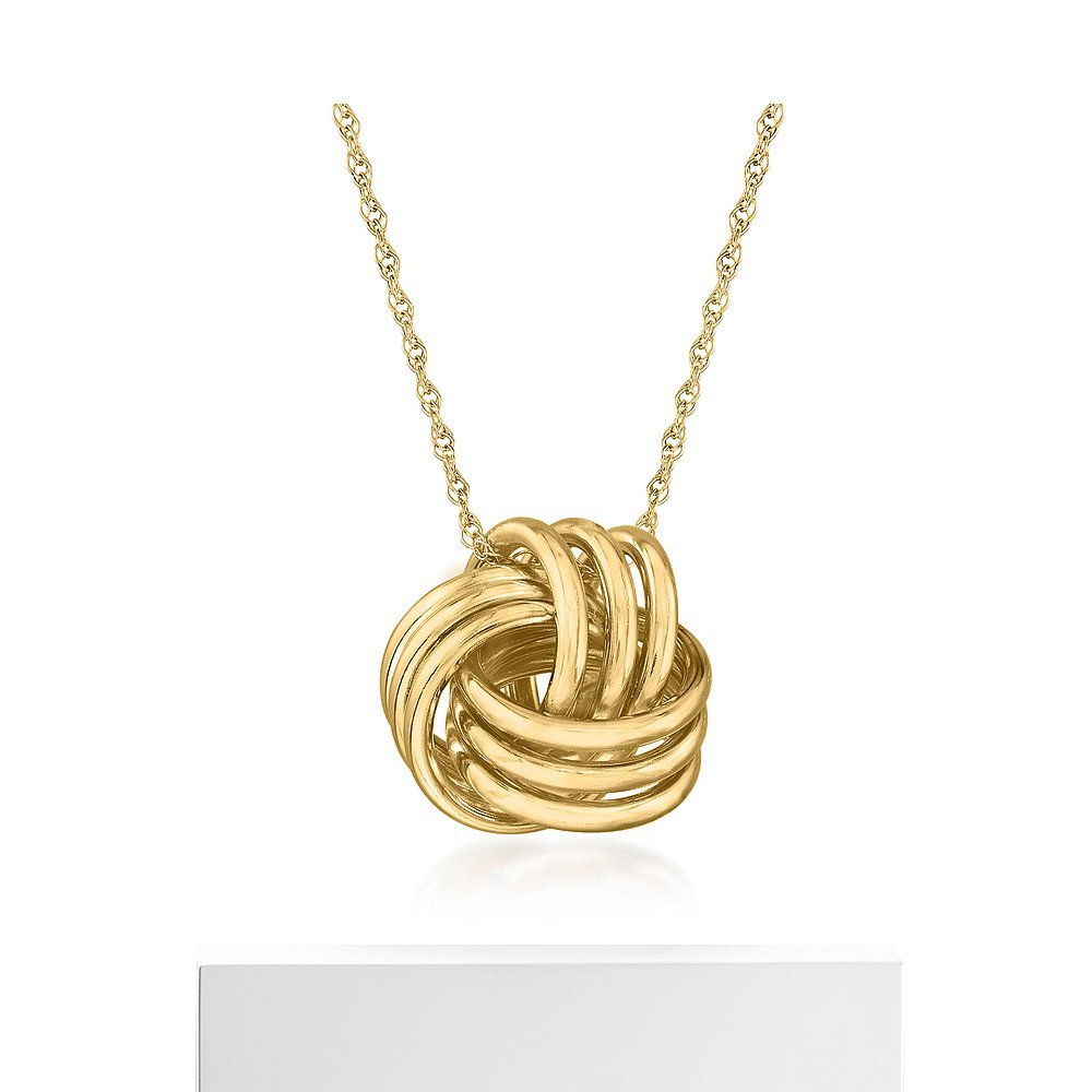 สร้อยคอมุกหัวใจสีเหลืองทอง 14KT - Ross-Simons