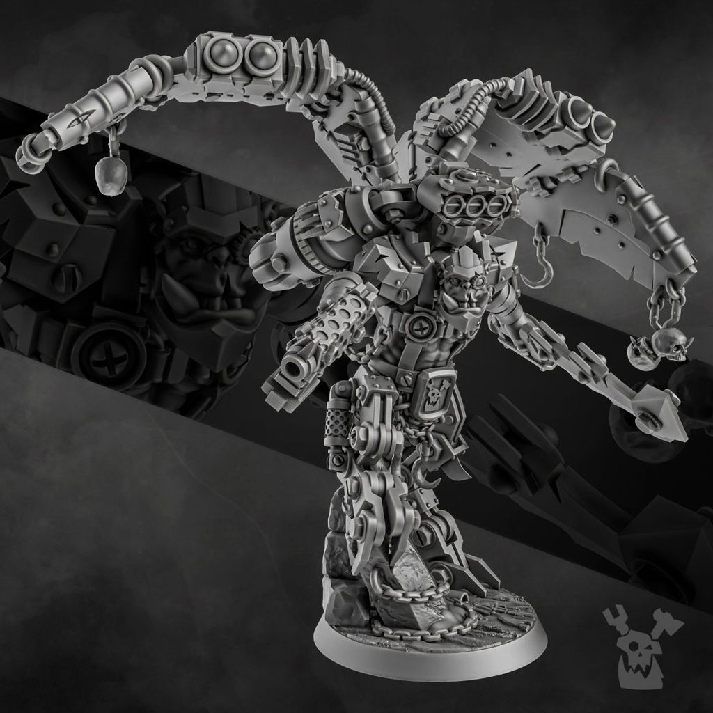 [Warhammer 40K Chess Piece] ผิวสีเขียว Flying Skill Master 40K Chess Piece รูปฟิล์มสีขาวโมเดลหมากรุก