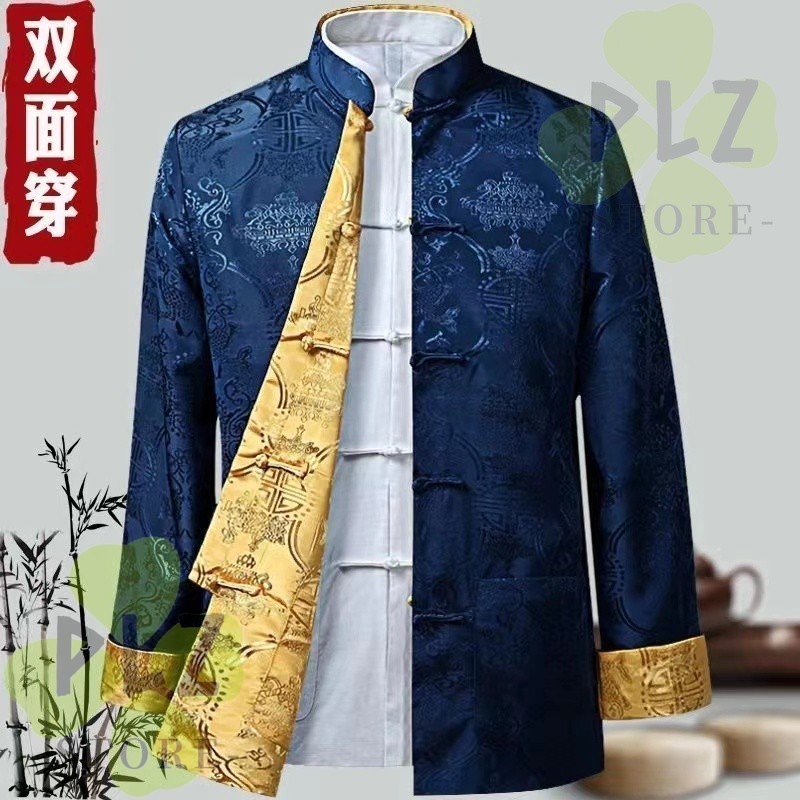 T Tang ชุดผู้ชายแขนยาว Han ชุด/Tang Top/Tang Plus ขนาด/Tang Boy สไตล์เสื้อสูทผู้ชาย/เสื้อผ้าเสื้อผ้า