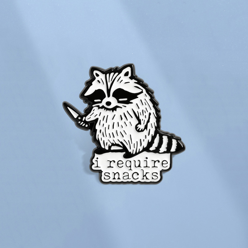 น่ารัก Raccoon เคลือบ Pin ตลก สัตว์ อุปกรณ์เสริมป้ายกระเป๋าและเข็มกลัด ของขวัญสำหรับเพื่อน