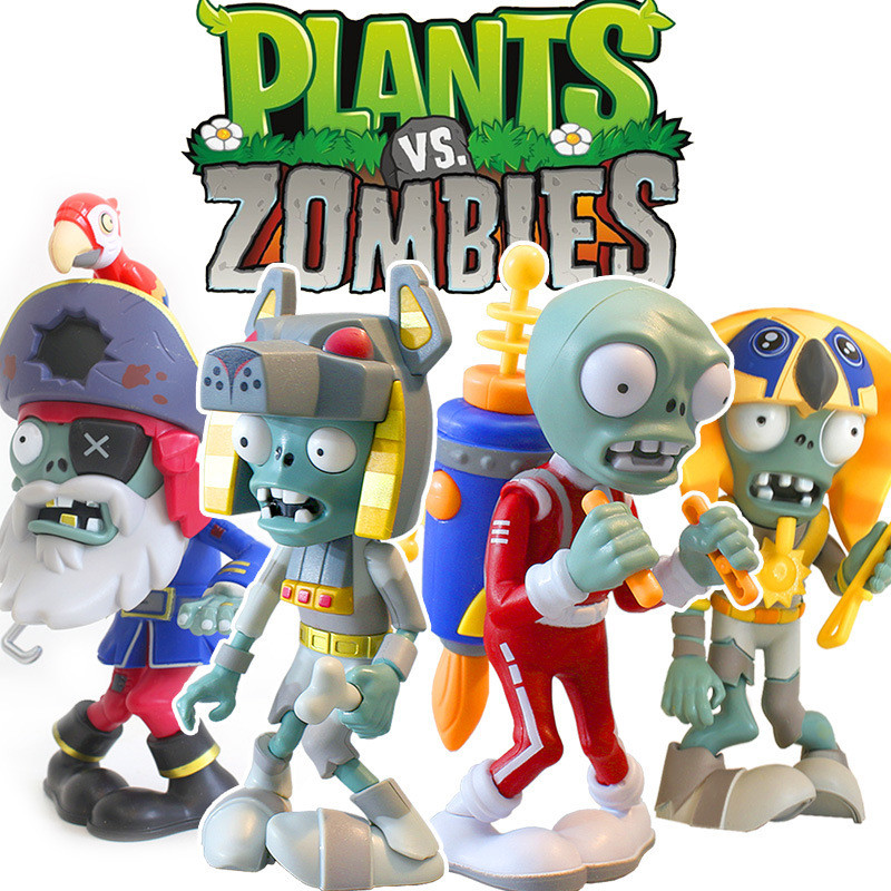 Plants vs Zombies ของเล่นเด็ก Bulk Dave Barricade Iron Barrel Sun God Zombies ตุ๊กตารูปรุ่น/11.3