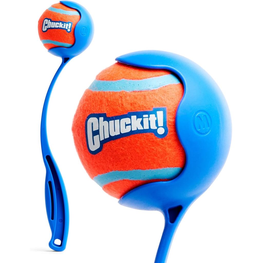 Chuckit! Dog Ball Launcher - Sport 12" with Medium (2.5"), Dog Fetch Ball Thrower, For Dogs 20-60 Po