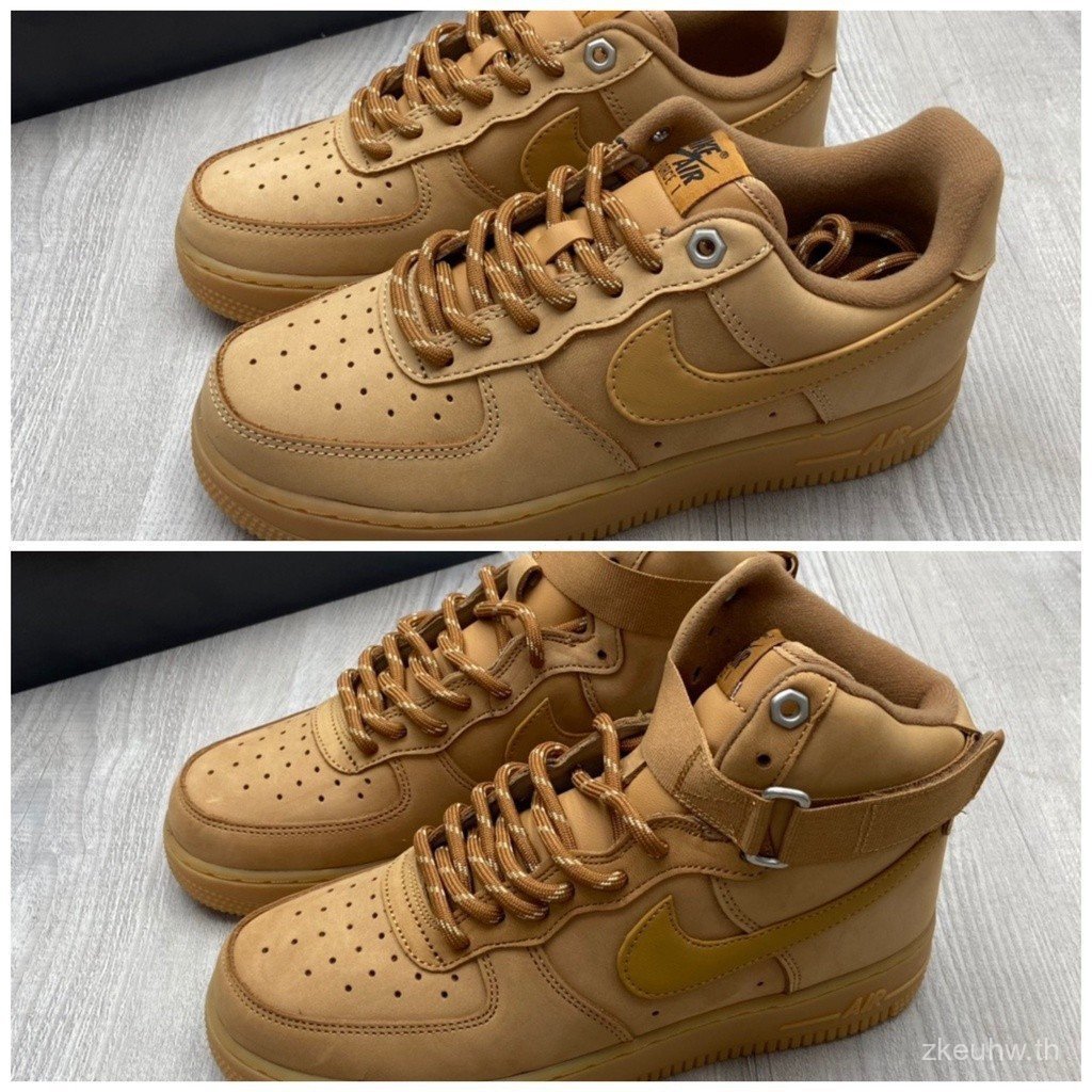 รองเท้าผ้าใบ Force One 1 ลินินสูง AF1 cj9178-200