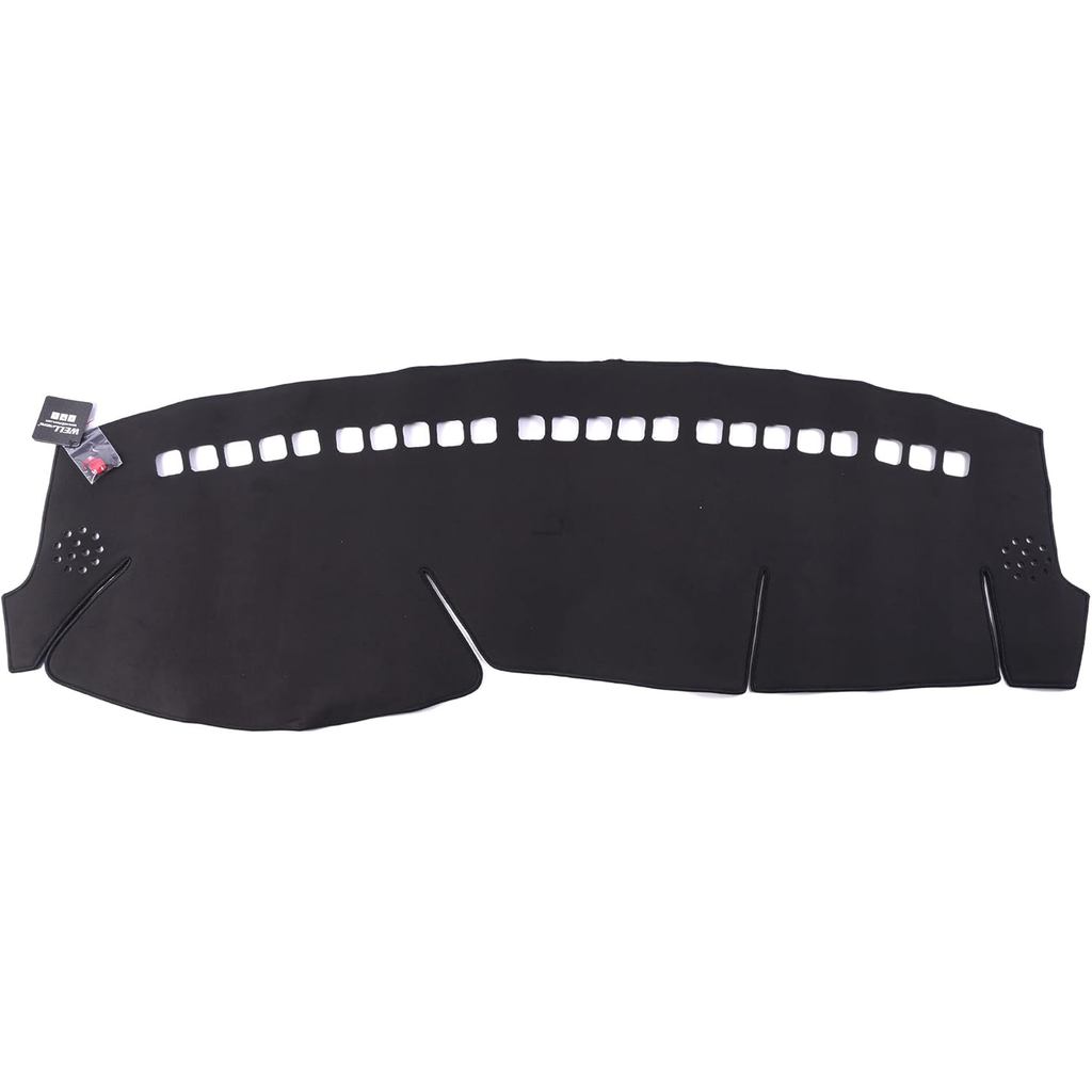 WellVisors สีดํา Suede Dash Mat Dashboard Cover ใช้งานร่วมกับ BMW 5 Series E39 1997-2003 3-777BM035