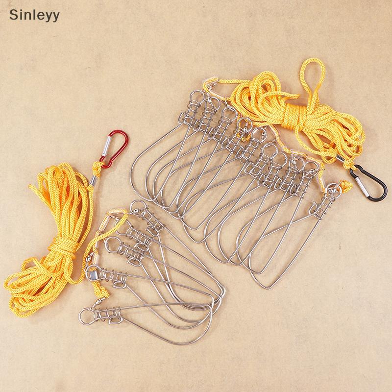 สายพาร์ทสแตนเลสสำหรับตกปลา ขนาด 5M พร้อมคลิปล็อกและเชือก ใช้กับห่วงลอย เหมาะสำหรับเก็บปลาสด - รูปที่ 5