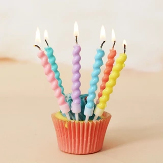 เทียน เทียนวันเกิดสีรุ้ง พาสเทลสดใส งานมาใหม่ สีน่ารักมาก ( CN20 )