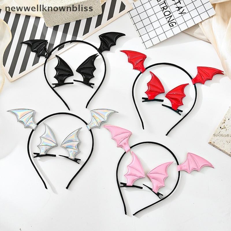 กิ๊บค้างคาวและปีศาจสำหรับคอสเพลย์ ชุดอุปกรณ์เสริมฮาโลวีนสำหรับผู้หญิงและเด็ก CCD