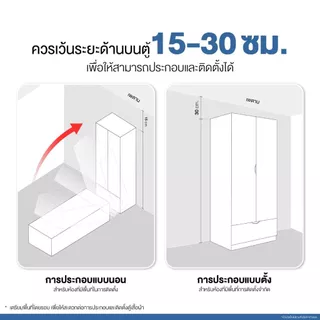 Looms ชุดห้องนอน 5 ฟุต รุ่น THANOZ สีลินินตัดสีเมเปิ้ล แบรนด์ LOOMS