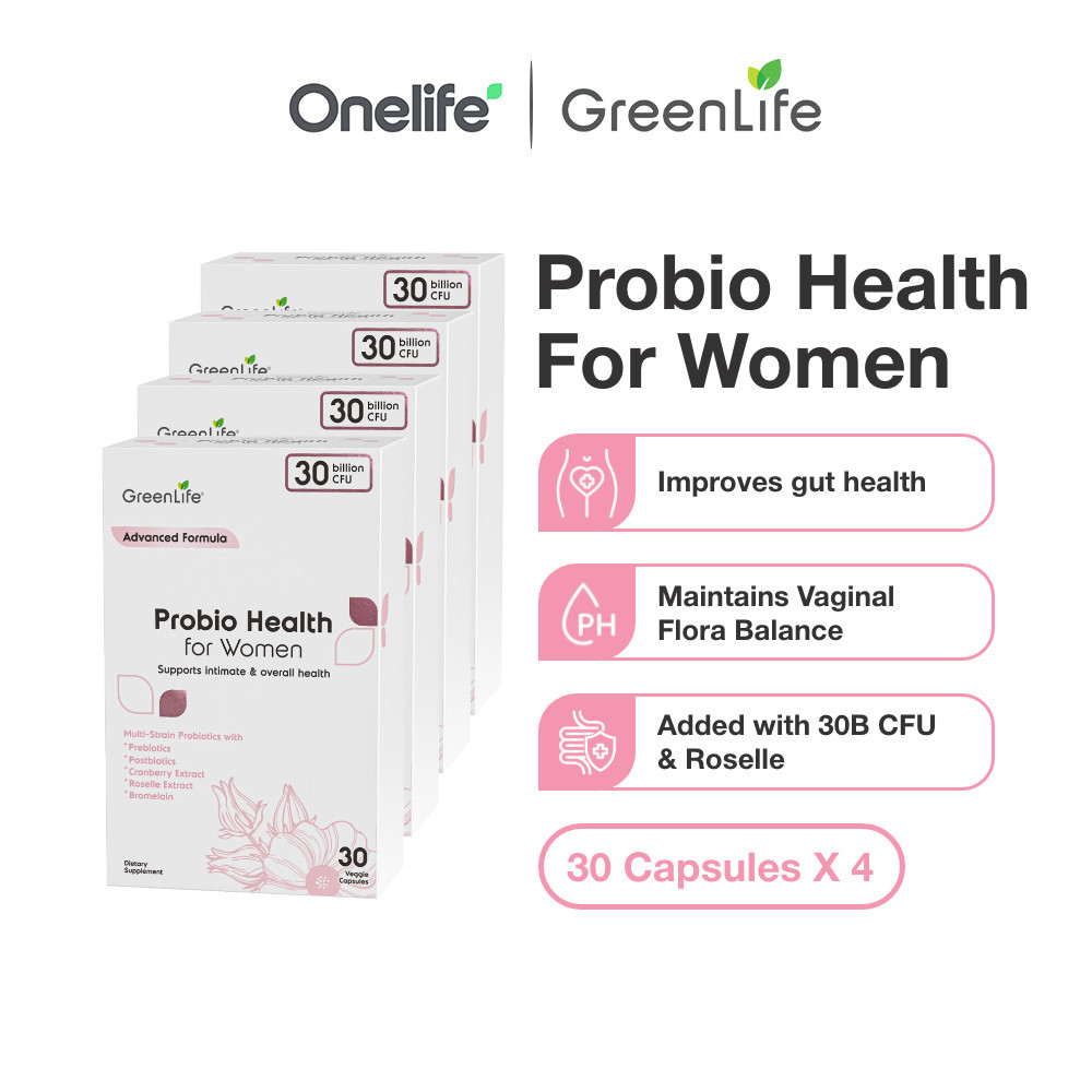 [มัด 4] [สูตรอัพเกรด] GreenLife Probio Health for Women 30B CFU 30 Veggie Capsules