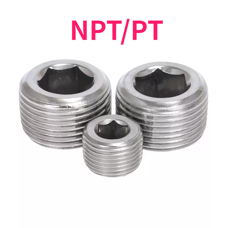 304 ปลั๊กหกเหลี่ยมสแตนเลส NPT/PT ลวดด้านนอกปลั๊กตุ๊กตา 2RC ท่อปลั๊กคอ NPT ปลั๊กน้ํามัน 999-MB
