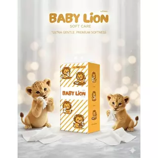 (ยกลัง 5 แพ็ค 5000แผ่น) ทิชชู่แขวนผนังสุดพรีเมียม จากแบรนด์ Baby Lion หนา 4 ชั้น เกรดเช็ดหน้าได้