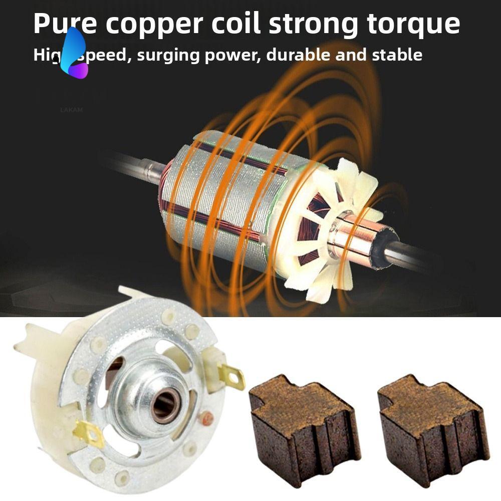 LAKA มอเตอร์ไฟฟ้าลิเธียม พลาสติก RS775 ที่ใส่แปรงคาร์บอน อุปกรณ์เสริม 2 รูปแบบ RS775/750 มอเตอร์ แปร