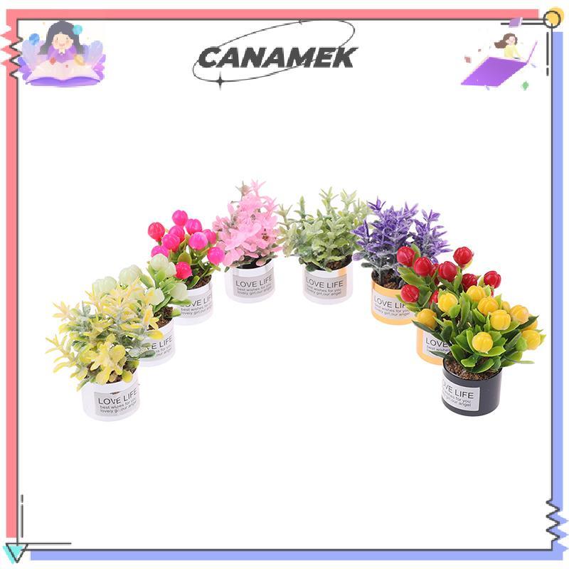 [CANAMEK] 1 PC 1:12 Dollhouse Mini Iron Potted Plant Pot Lavender Plant Home Garden Decor New Stock