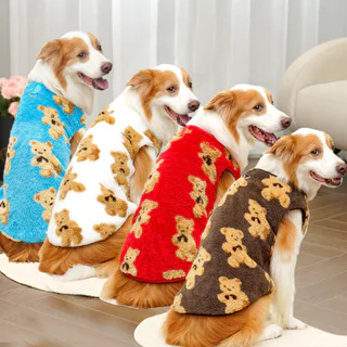 🇹🇭พร้อมส่ง🇹🇭 🐶🐕 เสื้อผ้าสำลีขนปุยนุ่มนิ่ม สำหรับ สุนัขพันธุ์กลาง ถึง หมาใหญ่