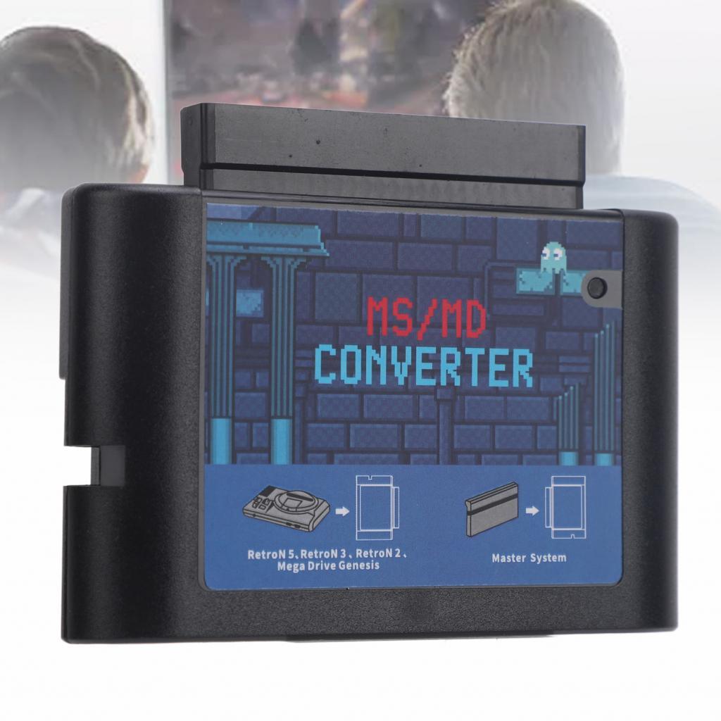 Ruba888 MS to MD Game Card Converter Writer Video Cassette สําหรับ 5 3 2 Mega Drive (สีดํา)
