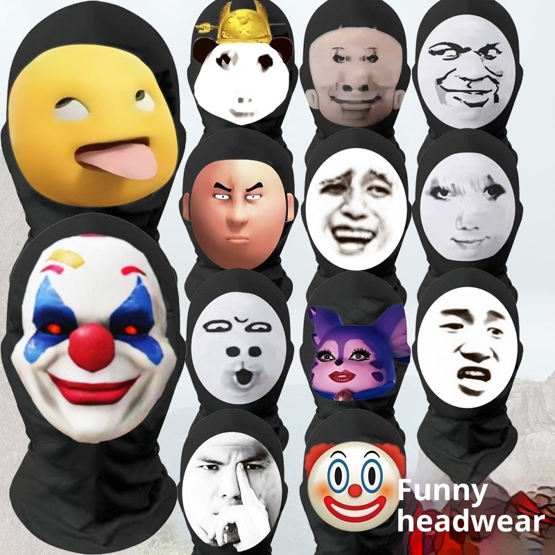 Prank หน้ากากคอสเพลย์ตลก Milk Dragon แปลก Joker Big Head Clown Quirky หน้ากากตลก Expression หมวก ราคา ถูกที่สุด ดีลบีเคเค