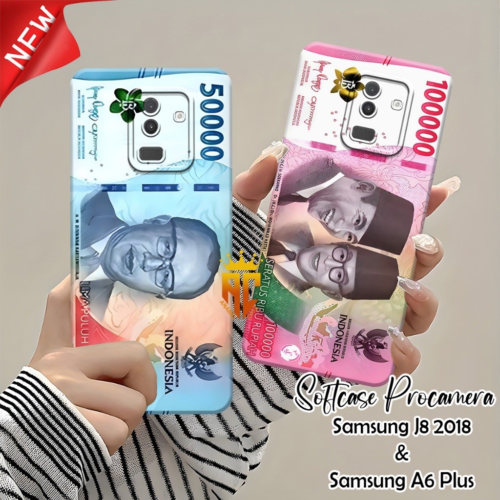 Softcase SAMSUNG J8 2018 / SAMSUNG A6 PLUS - Fashion Case with Money Motif - Aesthetic Case - เคสล่า