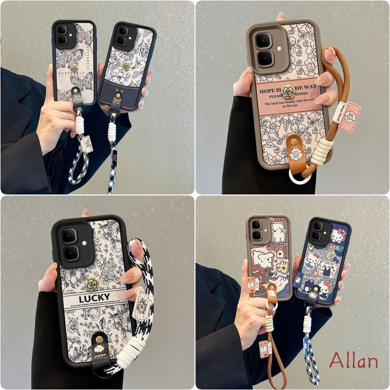 เคส infinix smart 10 เคส infinix x6725 กรณี TPU เคสโทรศัพท์วัสดุนุ่มพร้อมเชือกเส้นเล็ก BBND