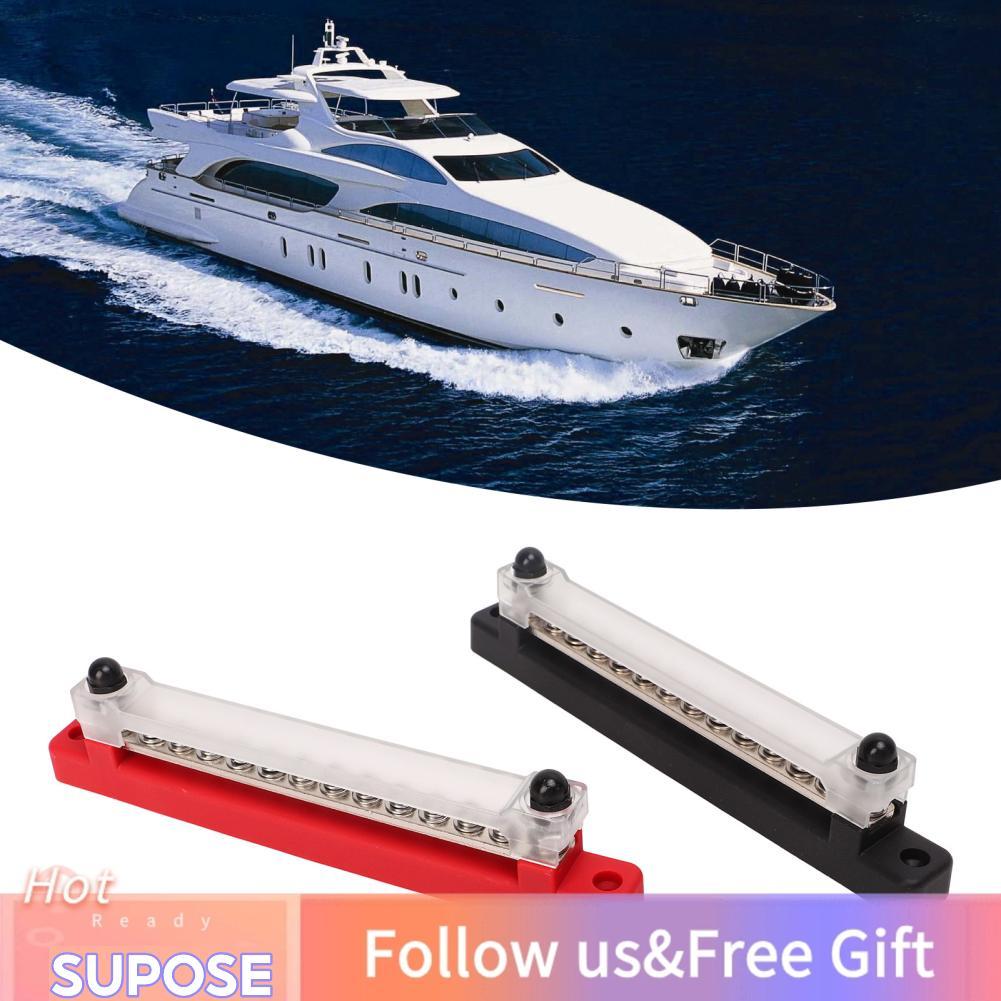 Supose Supose 2 ชิ้น 12 Terminal Bus Bar 48 โวลต์ 150A ต่ำการนำไฟฟ้าที่ดี Power Distribution Block J