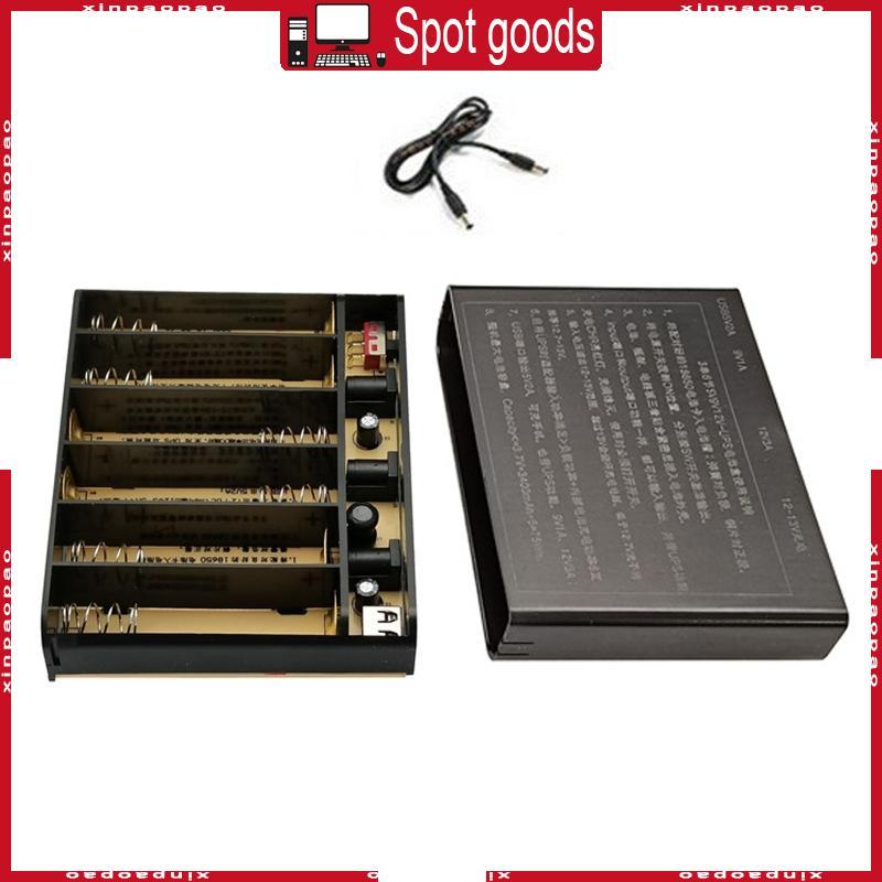 XI DIY 6x 18650 5V USB + 9V 12V 5 5x2 1 มม.กล่องจ่ายไฟ UPS สําหรับ WiFi Router Modem Security กล้อง 