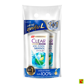 เคลียร์ แชมพูขจัดรังแค สูตรไอซ์คูล เมนทอล 350 มล. แพ็คคู่