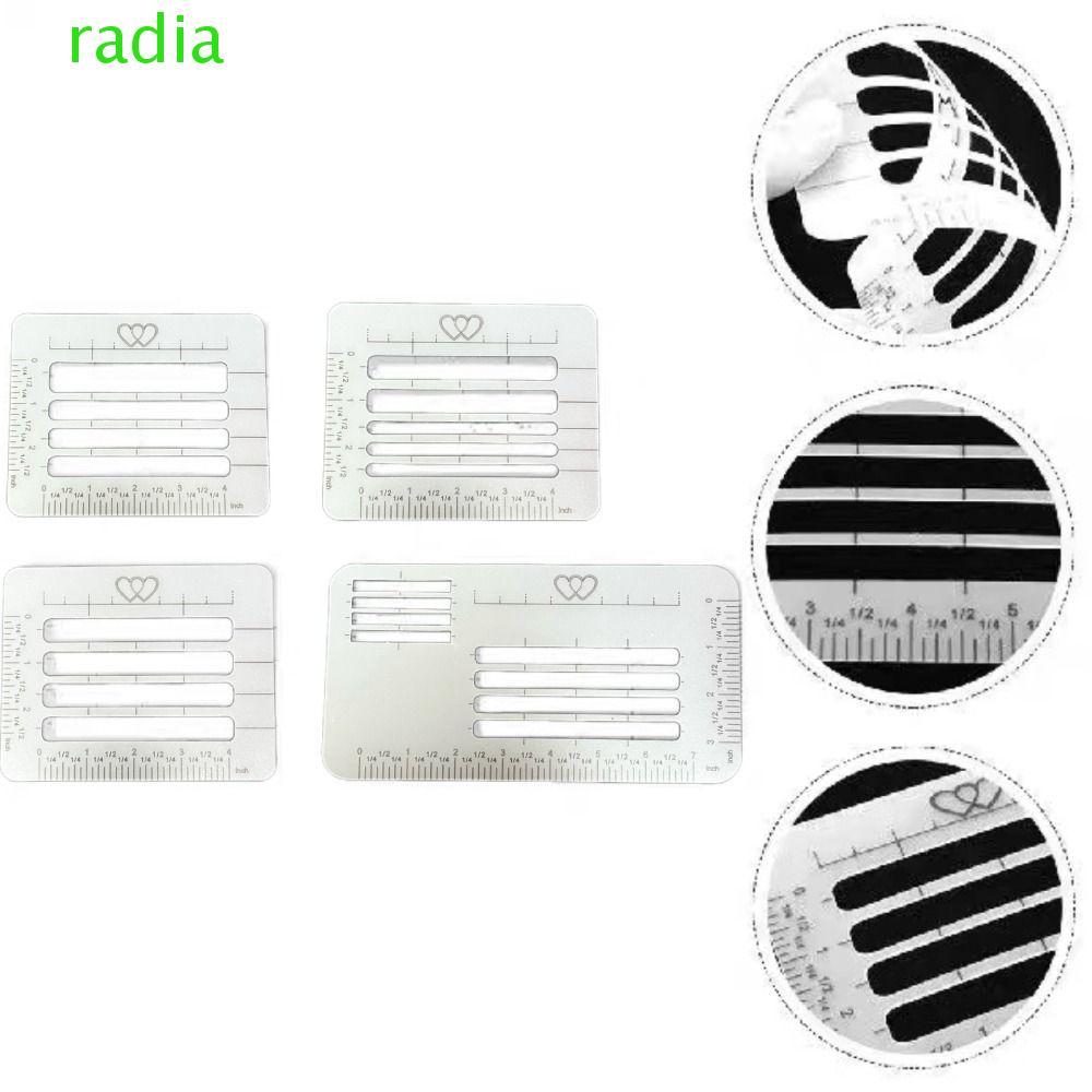 RADIANTZAP 4/6 ชิ้นแม่แบบไม้บรรทัด, DIY Multi-use Guide Envelope Template, เด็กของขวัญเส้น Precision