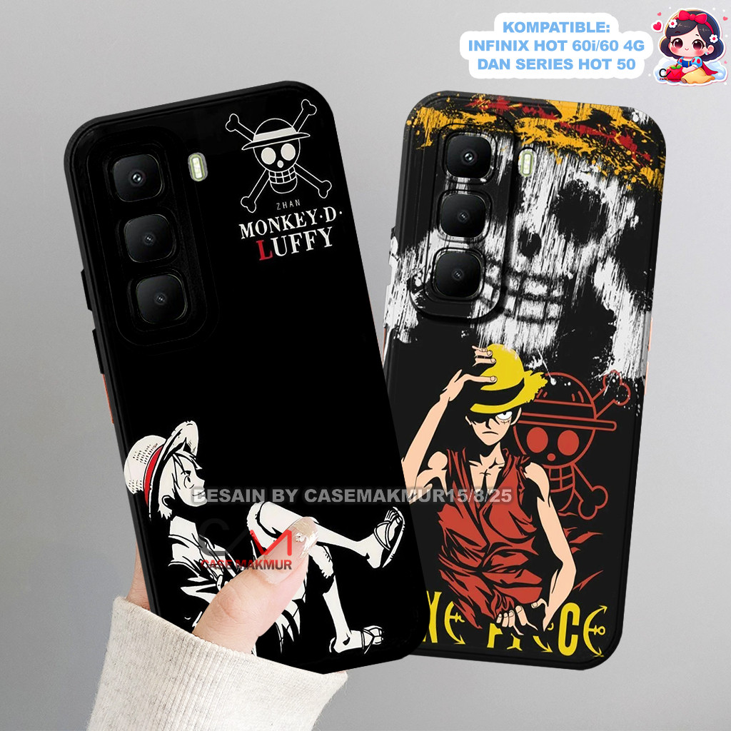 Infinix Hot 60i/60 4g/50 4g 5g/50 Pro/50 Pro Plus Softcase - Cute Black Pirate Anime Motif