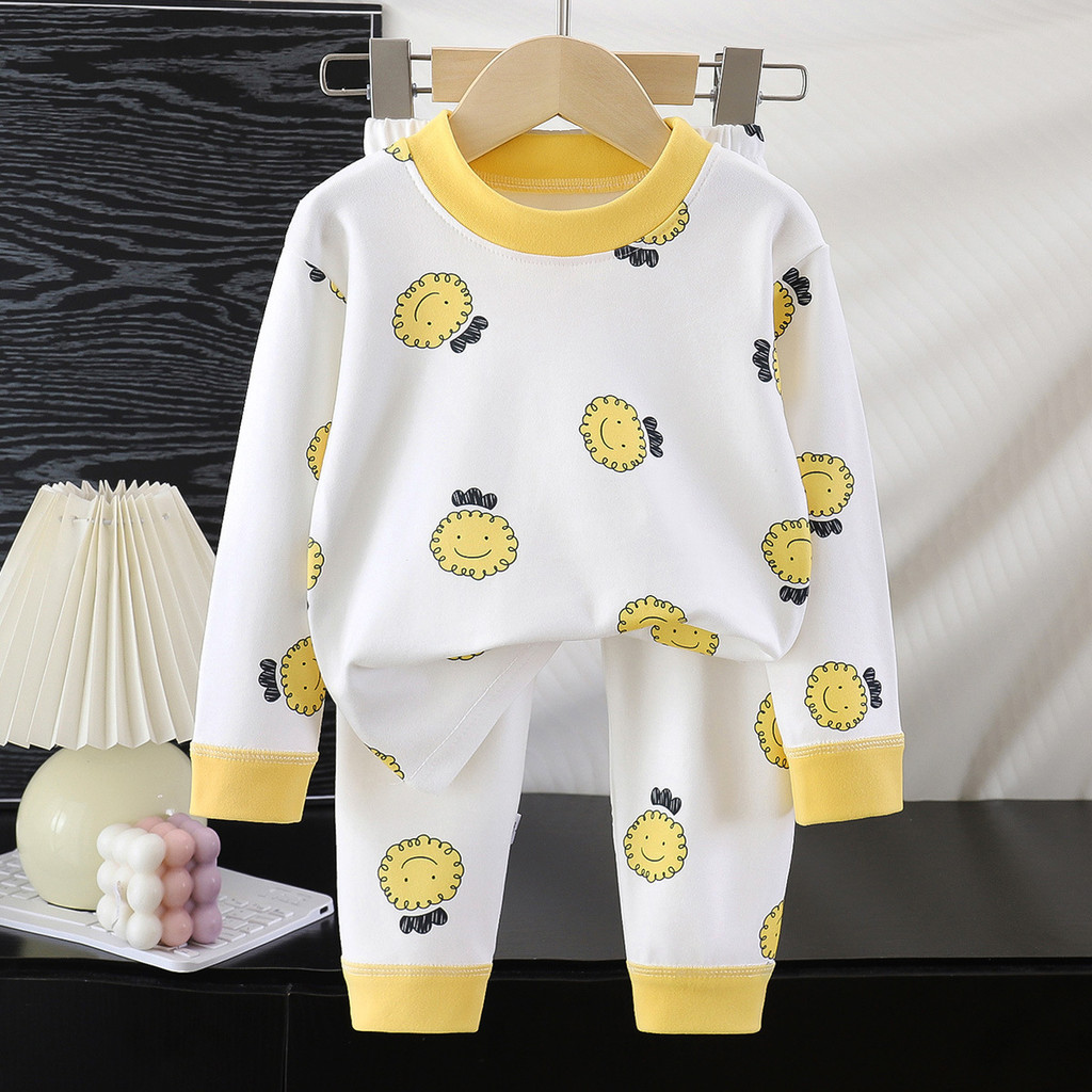 【YAOEENH】สูทฤดูใบไม้ร่วงฤดูหนาว 80-140cm สำหรับเด็ก ลายการ์ตูนและขนแกะแบบเยอรมัน ใส่สบายในบ้าน - รูปที่ 2