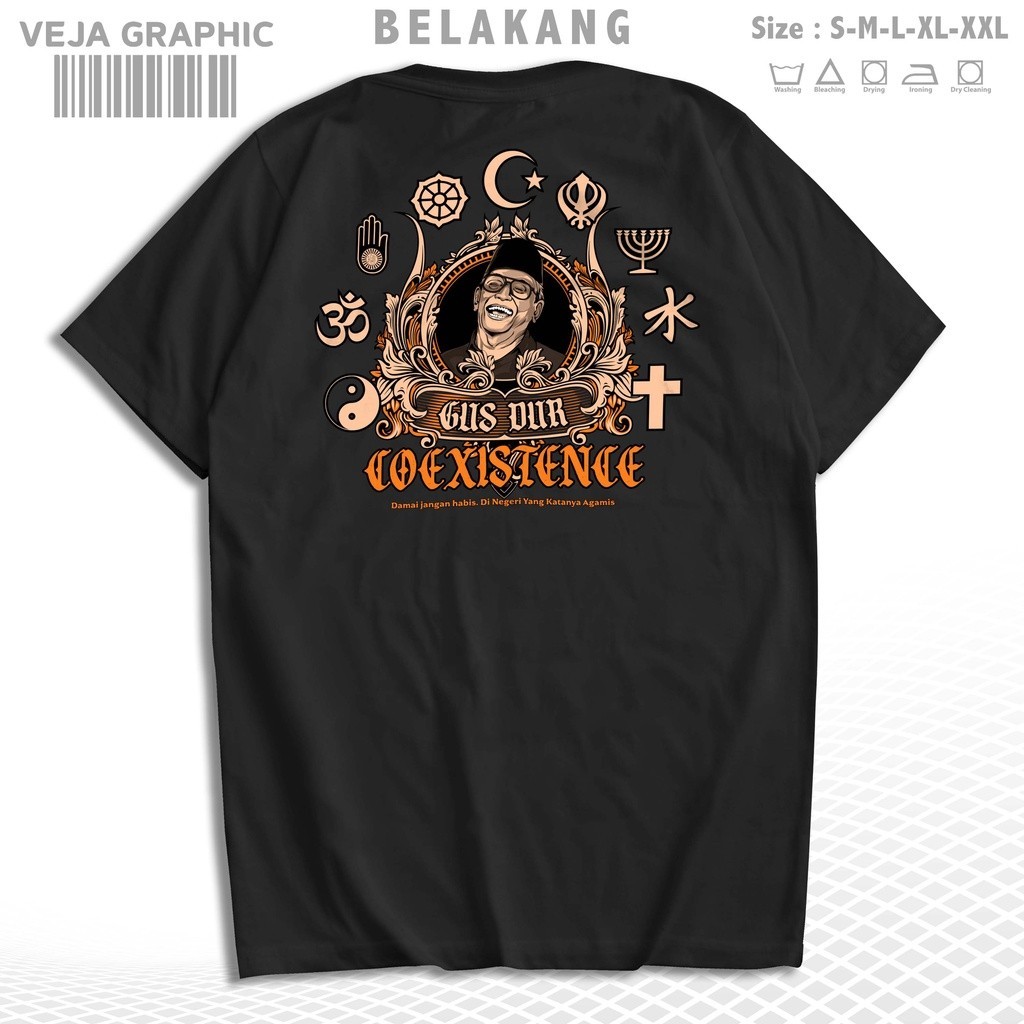 เสื้อยืด Gus Dur Peace Pluralism ในดินแดนของ Agamis | เสื้อยืดสตรีท Pluralism Coexist สําหรับผู้ชายแ