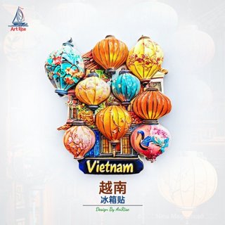 เวียดนามโคมไฟตู้เย็นสติกเกอร์สามมิติสติกเกอร์แม่เหล็กเดินทาง…