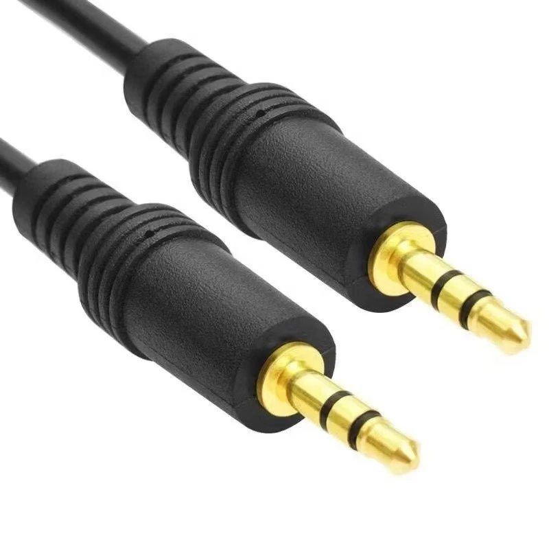 3.5 AUX Audio Cable รุ่น 1.5 เมตร3 เมตร5 เมตร10 เมตร สีดำ สายสัญญาน Aux 3.5mm สายลำโพง เครื่องเสียง มือถือ คอมพิวเตอร์