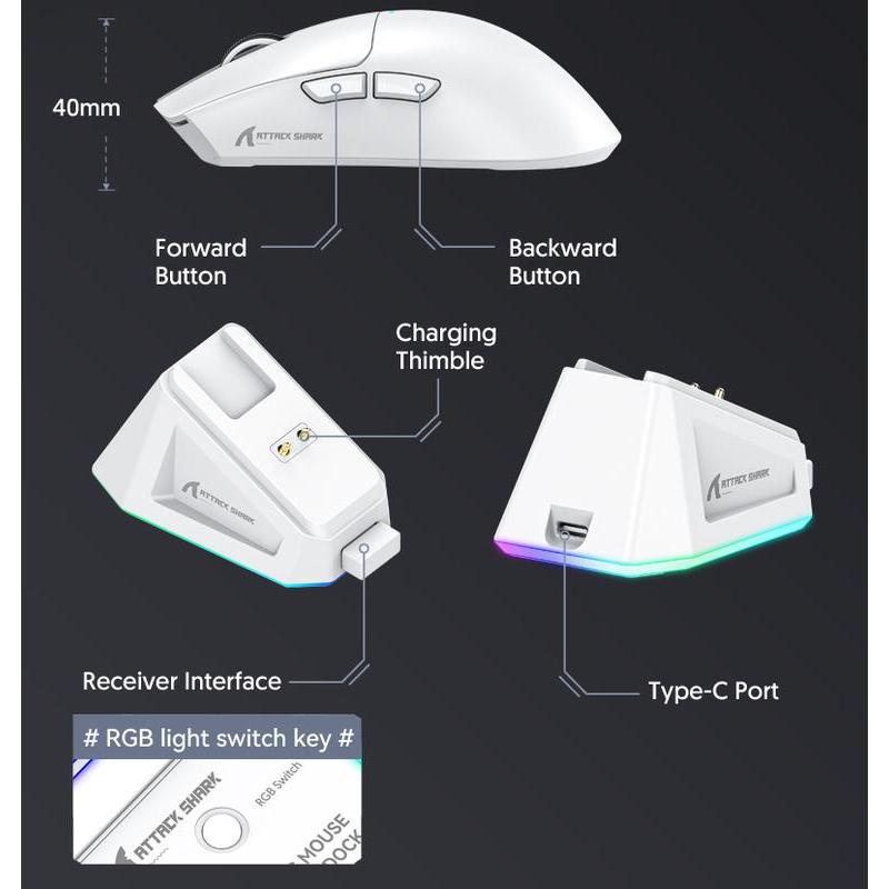 พร้อมส่งจากไทย Attack Shark X11 เมาส์ไร้สาย Wireless Mouse เมาส์เกม