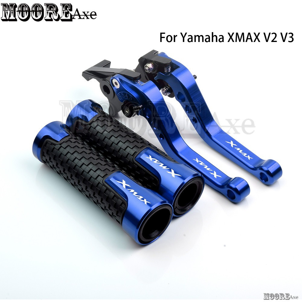 Mooreaxe สําหรับ YAMAHA XMAX250 XMAX300 V2 V3 2023 2024 อุปกรณ์เสริมรถจักรยานยนต์เบรคคันโยกคลัทช์พร้อมมือจับปลายเปิด YSTZ02