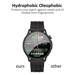 ฟิล์มกันรอยหน้าจอสําหรับ OPPO Watch S ฟิล์มป้องกันรอยขีดข่วนฟิล์มครอบคลุมเต็มรูปแบบอุปกรณ์เสริมสมาร์ทวอทช์สําหรับ OPPO WatchX/X2 ฝาครอบป้องกัน