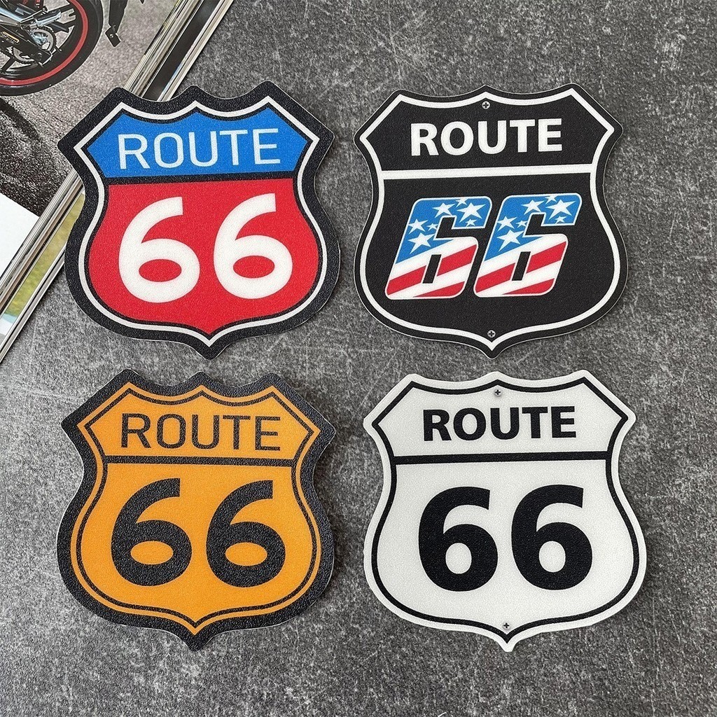 Route 66 มอไซ สกูตเตอร์ สติ๊กเกอร์3M หมวกกันน๊อค โช๊คหลัง กันน้ำ บังโคลน ตกแต่งรถ Pcx Giorno Nmax