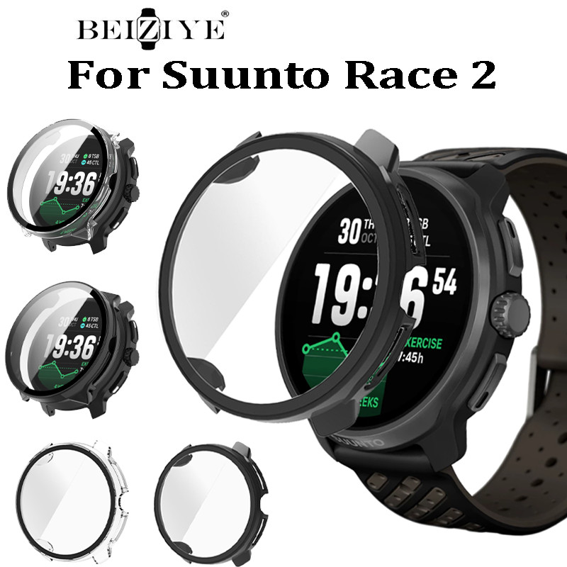 PC กระจกนิรภัยคลุมทั้งหมดสําหรับ Suunto Race 2 ป้องกันหน้าจอสําหรับ SUUNTO RACE 2 PC กรณีกันชน