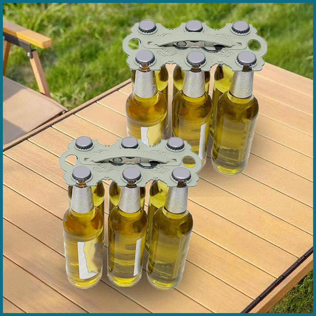 Beer Carrier 6 Pack ที่เปิดขวดเบียร์ Ice Water Transport สําหรับกลางแจ้งดื่มตกปลา Trip Party วันเกิด