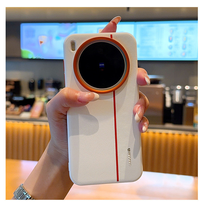 เลนส์โลหะ Ring & ปุ่ม Tri สี Splicing หนังสําหรับ Vivo X300 Pro X200 Ultra X200S Pro Mini IQOO15 ฝาครอบโทรศัพท์ ราคา ถูกที่สุด ดีลบีเคเค แกลเลอรีภาพที่ 7